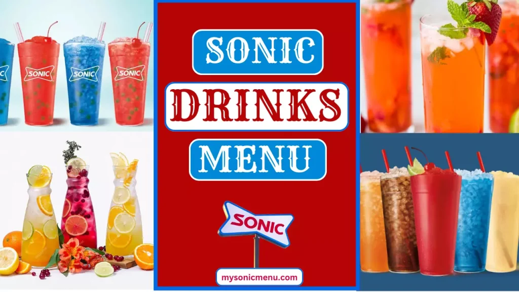 Sonic drinks menu